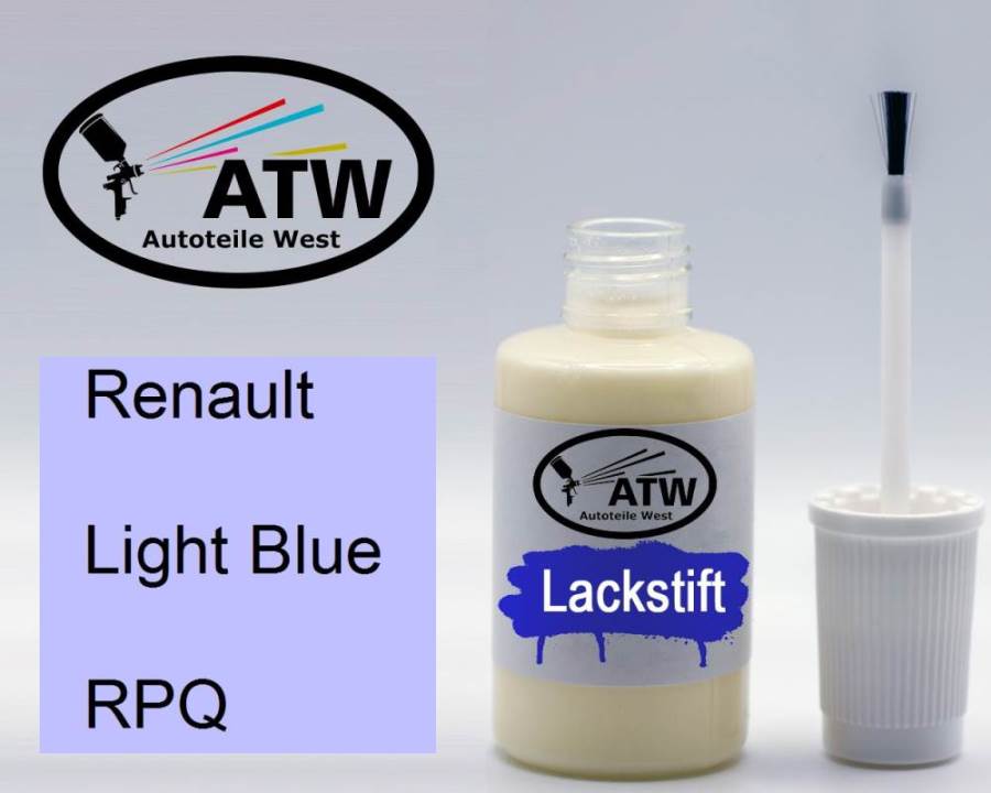 Renault, Light Blue, RPQ: 20ml Lackstift, von ATW Autoteile West.